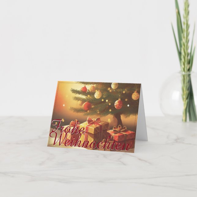Motiv, mit Geschenken unterm Weihnachtsbaum 37016 Card (Front)