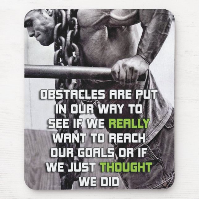 Motivaitonal Fitness Gym Mouse Pad (Front)