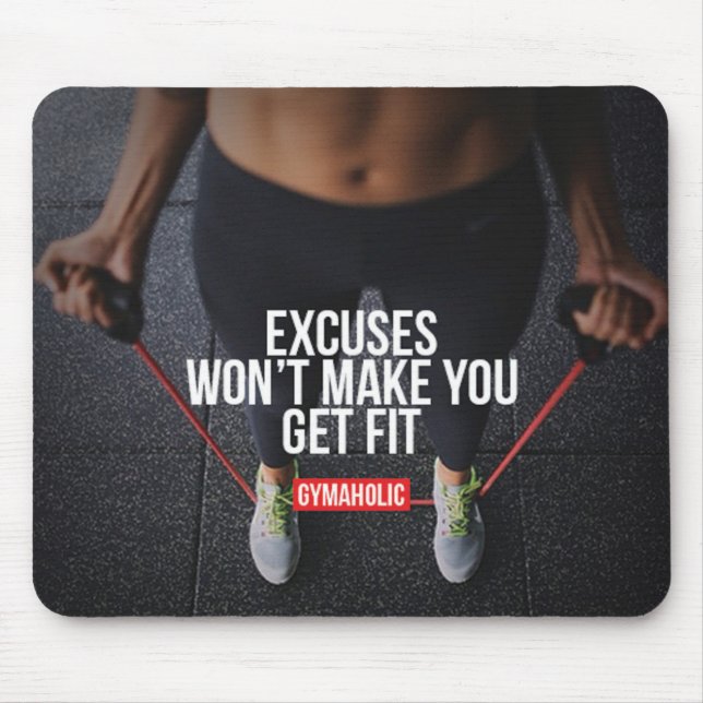 Motivaitonal Fitness Gym Mouse Pad (Front)