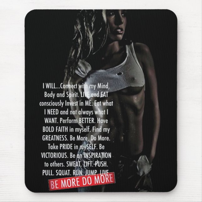 Motivaitonal Fitness Gym Mouse Pad (Front)