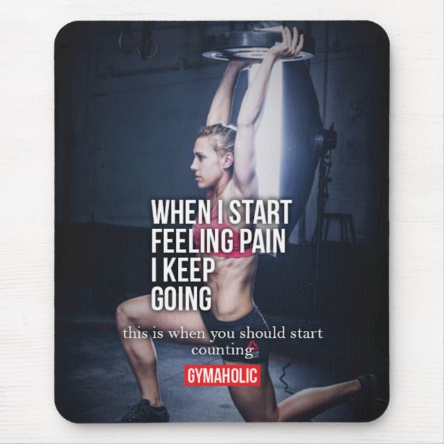 Motivaitonal Fitness Gym Mouse Pad (Front)