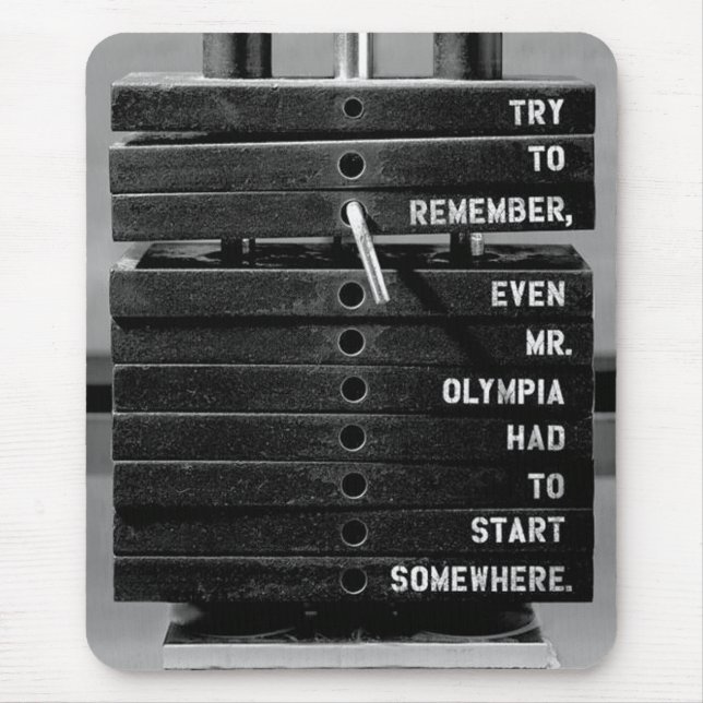 Motivaitonal Fitness Gym Mouse Pad (Front)