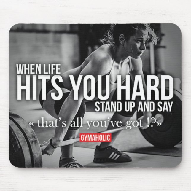 Motivaitonal Fitness Gym Mouse Pad (Front)