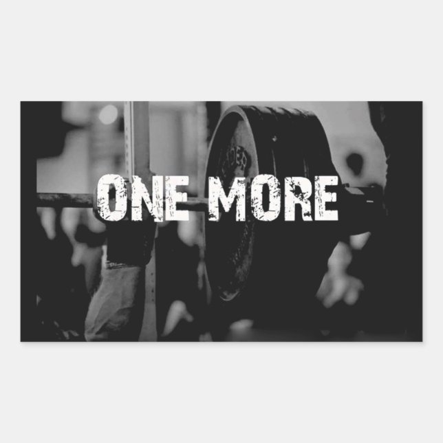 Motivaitonal Fitness Gym Rectangular Sticker (Front)