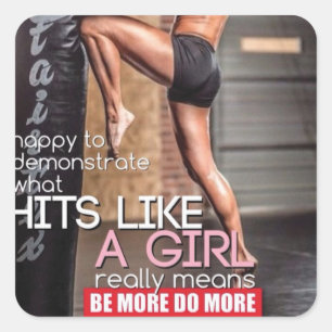 Motivaitonal Fitness Gym Square Sticker