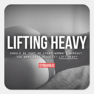 Motivaitonal Fitness Gym Square Sticker