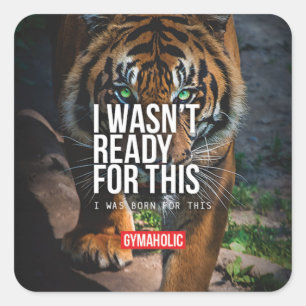 Motivaitonal Fitness Gym Square Sticker