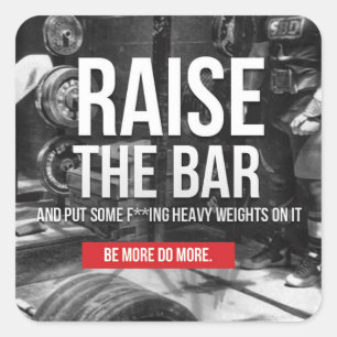 Motivaitonal Fitness Gym Square Sticker