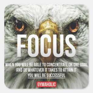 Motivaitonal Fitness Gym Square Sticker