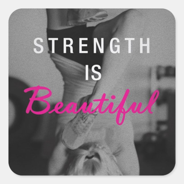 Motivaitonal Fitness Gym Square Sticker (Front)