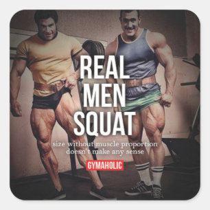 Motivaitonal Fitness Gym Square Sticker