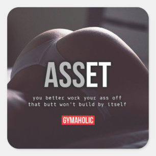 Motivaitonal Fitness Gym Square Sticker