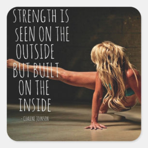 Motivaitonal Fitness Gym Square Sticker