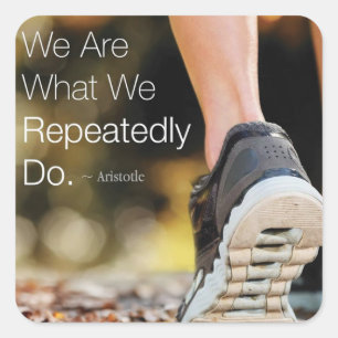 Motivaitonal Fitness Gym Square Sticker