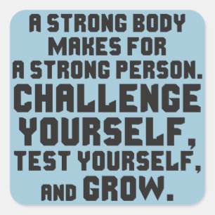 Motivaitonal Fitness Gym Square Sticker