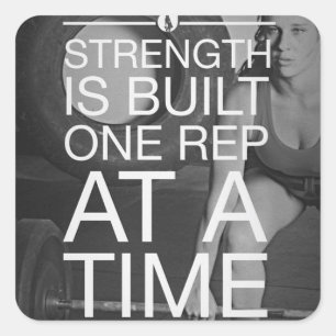 Motivaitonal Fitness Gym Square Sticker
