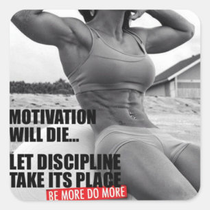 Motivaitonal Fitness Gym Square Sticker
