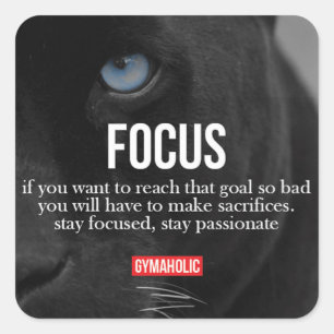 Motivaitonal Fitness Gym Square Sticker