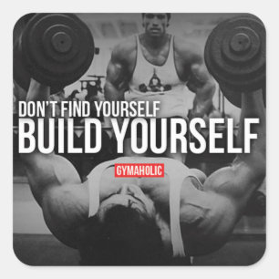 Motivaitonal Fitness Gym Square Sticker