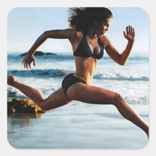 Motivaitonal Fitness Gym Square Sticker