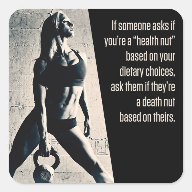 Motivaitonal Fitness Gym Square Sticker (Front)