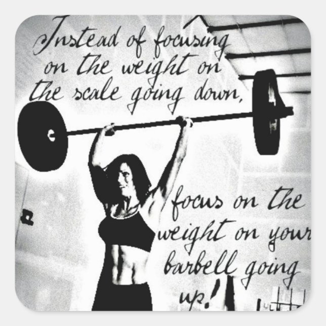 Motivaitonal Fitness Gym Square Sticker (Front)