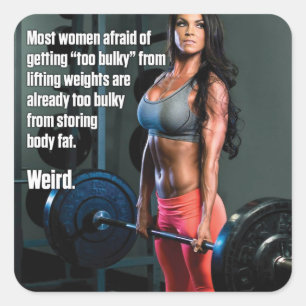 Motivaitonal Fitness Gym Square Sticker