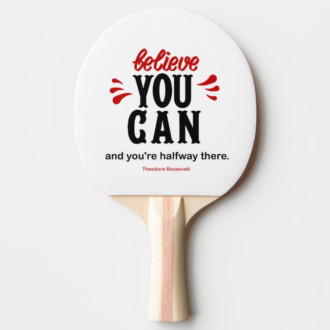 Motivanional Ping Pong Paddle (Front)
