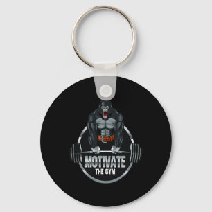 Motivate The Gym Gorilla Beast Workout Bodybuildin Key Ring