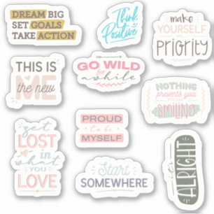 Motivate Yourself ! 10 Motivational Sticker Pack