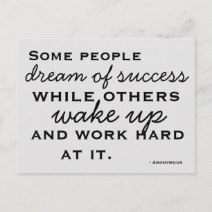 Motivated and Inspired Postcard Success