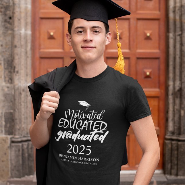 Motivated Educated Graduated | Graduation T-Shirt (Creator Uploaded)