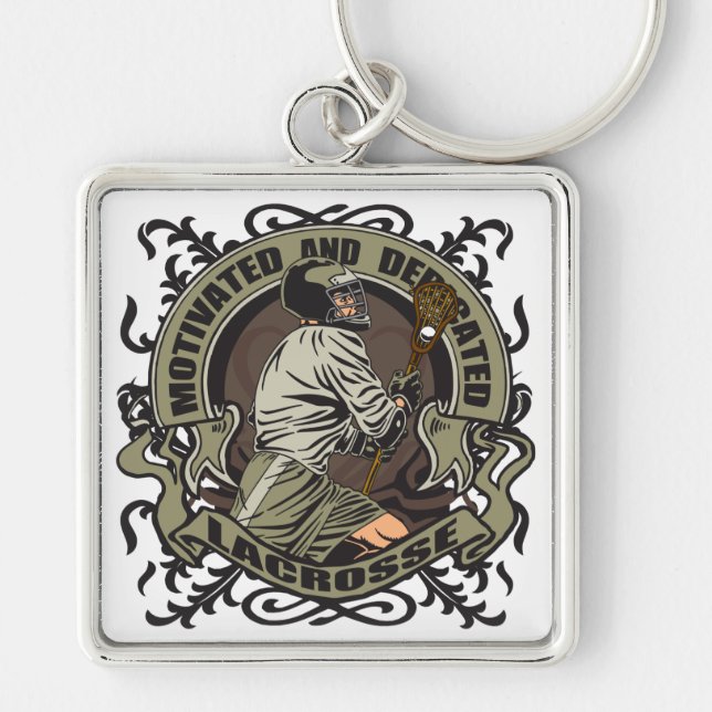 Motivated Lacrosse Key Ring (Front)