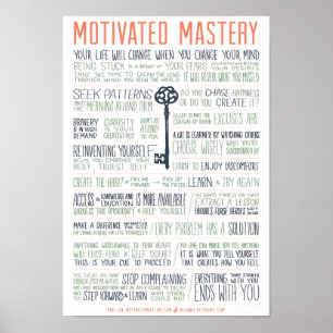 Motivated Mastery Manifesto (11x16 inches) Poster