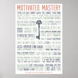 Motivated Mastery Manifesto (24x36 inches) Poster