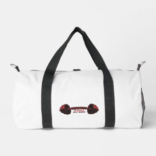 Motivating cap for lovers of gym and duffle bag