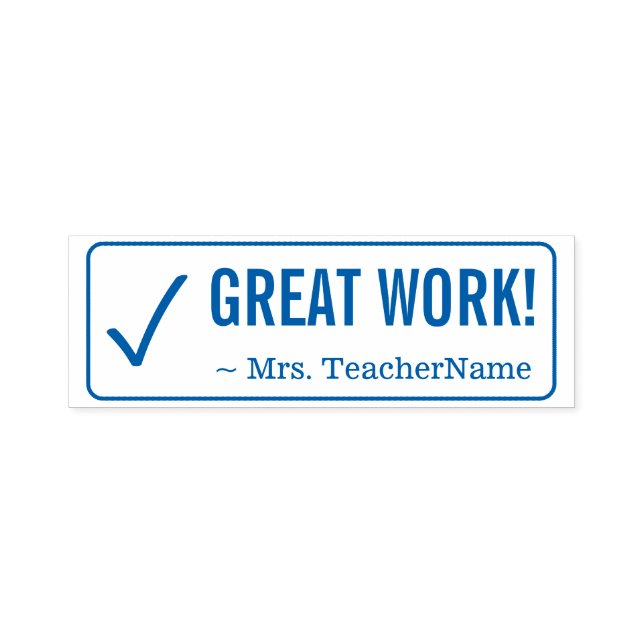 Motivating "GREAT WORK!" Feedback Rubber Stamp (Design)