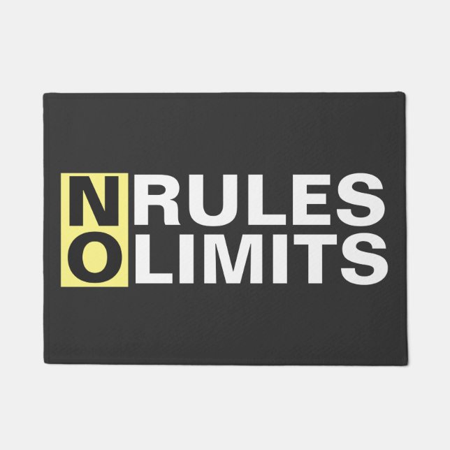 Motivating No Rules No Limits Doormat (Front)