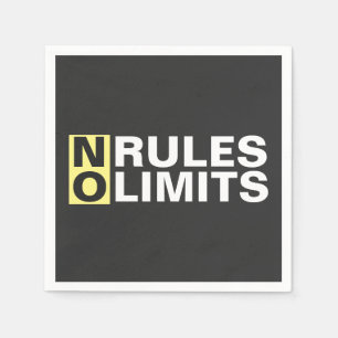 Motivating No Rules No Limits Napkin