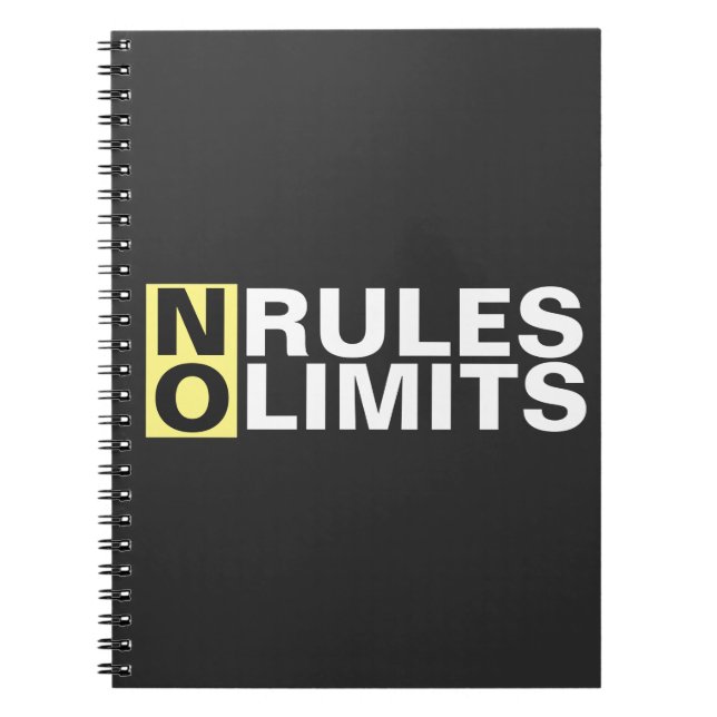 Motivating No Rules No Limits Notebook (Front)