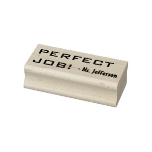 Motivating "PERFECT JOB!" Teacher Rubber Stamp