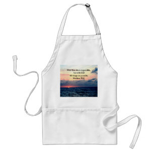 MOTIVATING SUNRISE MATTHEW 19:26 PHOTO DESIGN STANDARD APRON