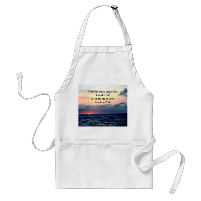 MOTIVATING SUNRISE MATTHEW 19:26 PHOTO DESIGN STANDARD APRON (Front)