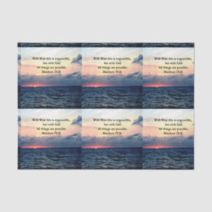 MOTIVATING SUNRISE MATTHEW 19:26 PHOTO DESIGN TISSUE PAPER