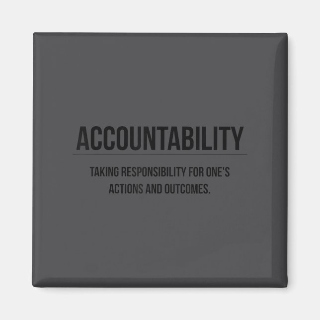 Motivation Accountability Entrepreneur Slogan Quot Magnet (Front)