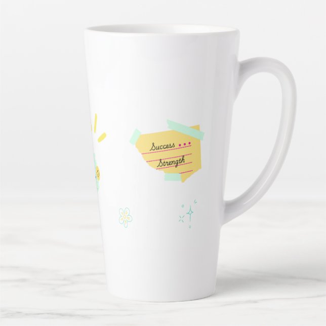 Motivation and positive vibes latte mug (Right)