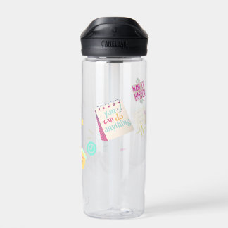 Motivation and positive vibes water bottle