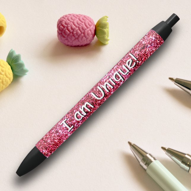 Motivation and self-confidence - I am Unique Black Ink Pen (Creator Uploaded)