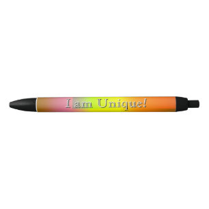 Motivation and self-confidence - I am Unique Black Ink Pen