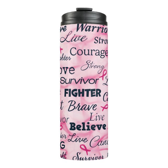 Motivation Breast Cancer Thermal Tumbler (Front)